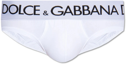 Dolce & Gabbana Slip met logo Dolce & Gabbana , White , Heren - Xl,L,M,S