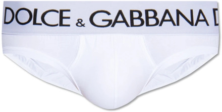 Dolce & Gabbana Slip met logo Dolce & Gabbana , White , Heren - Xl,L