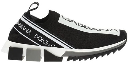 Dolce & Gabbana Sorrento Sportschoenen With Logo Dolce & Gabbana , Black , Dames - 39 EU