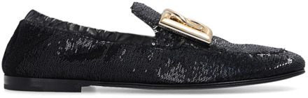 Dolce & Gabbana Sprankelende Loafers Dolce & Gabbana , Black , Dames - 40 Eu,39 EU
