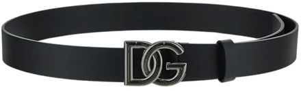 Dolce & Gabbana Stijlvolle Leren Riem Dolce & Gabbana , Black , Heren - 105 Cm,85 Cm,95 Cm,90 Cm,100 CM