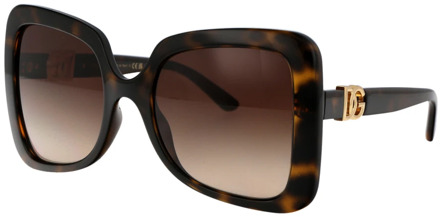 Dolce & Gabbana Stijlvolle zonnebril met model 0Dg6193U Dolce & Gabbana , Brown , Dames - 56 MM
