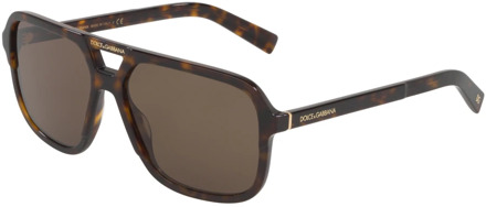Dolce & Gabbana Stijlvolle zonnebril voor heren - Angel DG 4354 Dolce & Gabbana , Brown , Heren - 58 MM