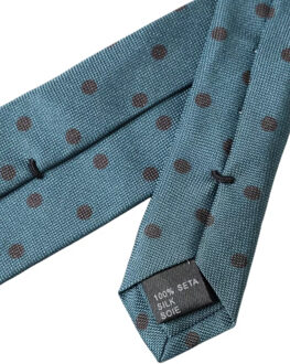 Dolce & Gabbana Stippelzijde Stropdas Klassieke Stijl Marineblauw