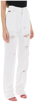 Dolce & Gabbana Straight Trousers Dolce & Gabbana , White , Dames - M