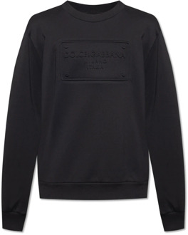 Dolce & Gabbana Sweatshirt met logo Dolce & Gabbana , Black , Heren - 2Xl,Xl,L,M,S
