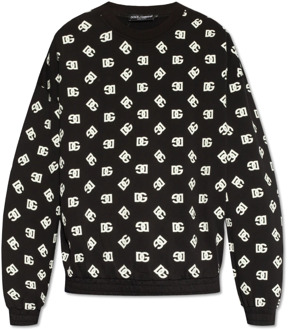 Dolce & Gabbana Sweatshirt met logopatroon Dolce & Gabbana , Black , Heren - Xl,M,S,Xs