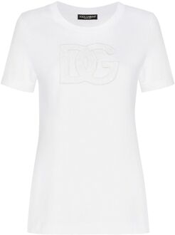 Dolce & Gabbana T-shirt met Dg-logo - maat EU 40 / UK 12 Wit