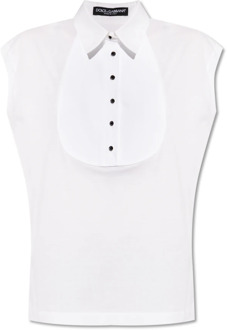 Dolce & Gabbana T-shirt met kraag Dolce & Gabbana , White , Dames - Xs,2Xs