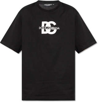 Dolce & Gabbana T-shirt met logo Dolce & Gabbana , Black , Heren - 2Xl,Xl,L,M,S,Xs