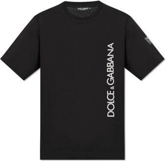 Dolce & Gabbana T-shirt met logo Dolce & Gabbana , Black , Heren - 2Xl,Xl,L,M,S