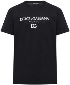 Dolce & Gabbana T-shirt met logo Dolce & Gabbana , Black , Heren - 2Xl,Xl,L,M,S