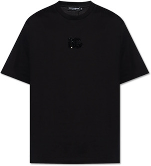 Dolce & Gabbana T-shirt met logo Dolce & Gabbana , Black , Heren - L,M,S