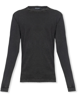 Dolce & Gabbana T-shirt met versleten effect Dolce & Gabbana , Gray , Heren - Xl,L,M