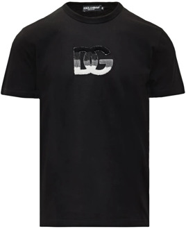 Dolce & Gabbana T-Shirt with Logo Dolce & Gabbana , Black , Heren - Xl,L,M,S