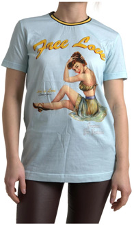 Dolce & Gabbana T-Shirts Dolce & Gabbana , Blue , Dames - 2XS