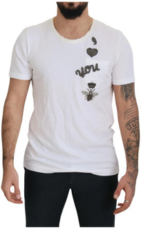 Dolce & Gabbana T-Shirts Dolce & Gabbana , White , Heren - XL