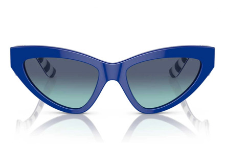 Dolce & Gabbana Tijdloze Cat-Eye Zonnebril met Blauw Verloopglas Dolce & Gabbana , Blue , Unisex - 55 MM