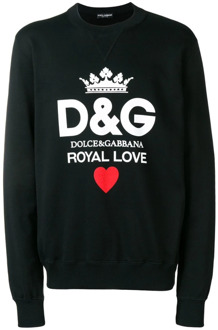 Dolce & Gabbana Trainingsshirt, Comfortabele en Stijlvolle Heren Sweatshirt Dolce & Gabbana , Black , Heren - S,Xs
