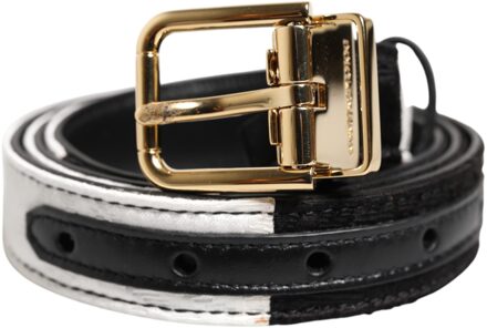Dolce & Gabbana Twee-kleurige Omkeerbare Riem - maat Zwart