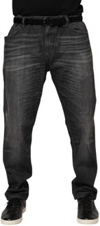 Dolce & Gabbana Verbleekte Rechte Spijkerbroek - maat Donkergrijs