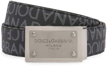 Dolce & Gabbana Verhoog je stijl met de 8B956 Riem Dolce & Gabbana , Black , Heren - 95 Cm,100 Cm,90 CM