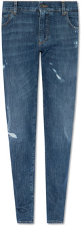 Dolce & Gabbana Versleten jeans Dolce & Gabbana , Blue , Heren - 2Xl,Xl,L,M,S,Xs