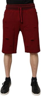 Dolce & Gabbana Versleten Shorts Casual Wear Donkerrood