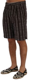 Dolce & Gabbana Verticale Strepen Shorts Donker Bruin