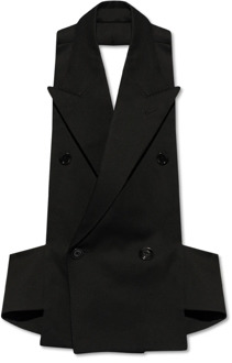 Dolce & Gabbana Vest met open rug Dolce & Gabbana , Black , Heren