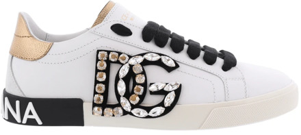 Dolce & Gabbana Vintage Portofino Sneaker Wit Dolce & Gabbana , White , Dames - 40 Eu,38 Eu,36 1/2 Eu,39 Eu,37 Eu,36 Eu,38 1/2 EU