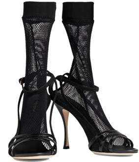 Dolce & Gabbana visnet sandalen Zwart