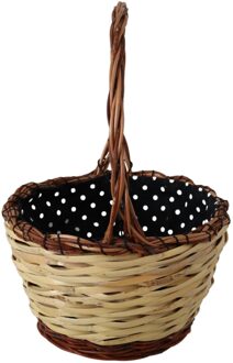 Dolce & Gabbana Vrouwen Beige Hout Rieten Mandje Draagtas - maat