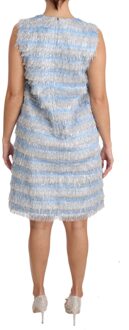 Dolce & Gabbana Vrouwen Lichtblauw Zilver Shift Jurk - maat