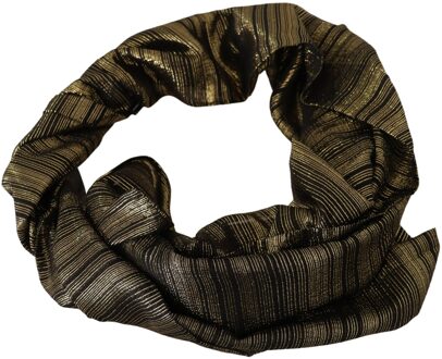 Dolce & Gabbana Vrouwen Metallic Goud Zijden Stretch Sjaal Wikkel Sjaal