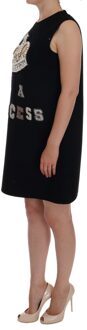 Dolce & Gabbana Vrouwen Zwart I AM A PRINCESS Kristal Shift Jurk - maat Veelkleurig