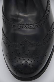 Dolce & Gabbana Vrouwen Zwart Leer Enkel Hoge Platte Laarzen Schoenen - EU 34 / UK 2