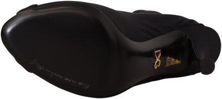 Dolce & Gabbana Vrouwen Zwart Stretch Korte Enkellaarsjes Schoenen