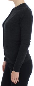 Dolce & Gabbana Vrouwentrui Grijs wollen vest met knopen Zwart