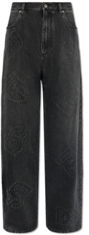 Dolce & Gabbana Wijde jeans Dolce & Gabbana , Black , Heren - Xl,L,S