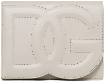 Dolce & Gabbana Witte DG Logo Crossbody Tas Dolce & Gabbana , White , Dames - ONE Size