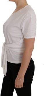 Dolce & Gabbana Witte Katoen Zijde T-Shirt - maat XS Veelkleurig