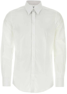 Dolce & Gabbana Witte poplin overhemd Dolce & Gabbana , White , Heren - 2Xl,L,M