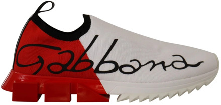 Dolce & Gabbana Witte Rode Sorrento Sandalen Sneakers Dolce & Gabbana , Multicolor , Dames - 39 EU