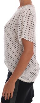 Dolce & Gabbana Witte Stippentop van Zijde Zwart