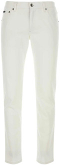 Dolce & Gabbana Witte stretch denim jeans Dolce & Gabbana , White , Heren - 2Xl,L,3Xl