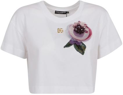 Dolce & Gabbana Witte T-Shirt Collectie Dolce & Gabbana , White , Dames - S