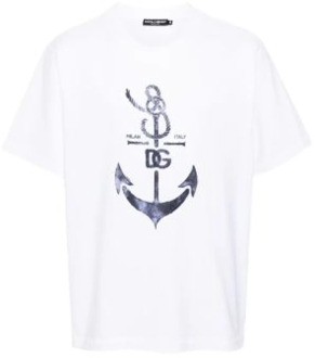 Dolce & Gabbana Witte T-shirts en Polos van Dolce Gabbana Dolce & Gabbana , White , Heren - L,M,S