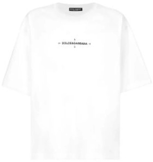 Dolce & Gabbana Witte T-shirts en Polos van Dolce Gabbana Dolce & Gabbana , White , Heren - Xl,L,M,S