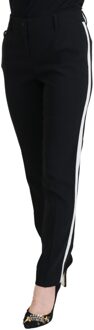 Dolce & Gabbana Wollen Broek Recht Model Zwart - EU 40 / UK 12